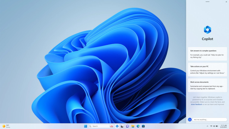 New Windows 11 Copilot interface New Windows 11 Copilot interface