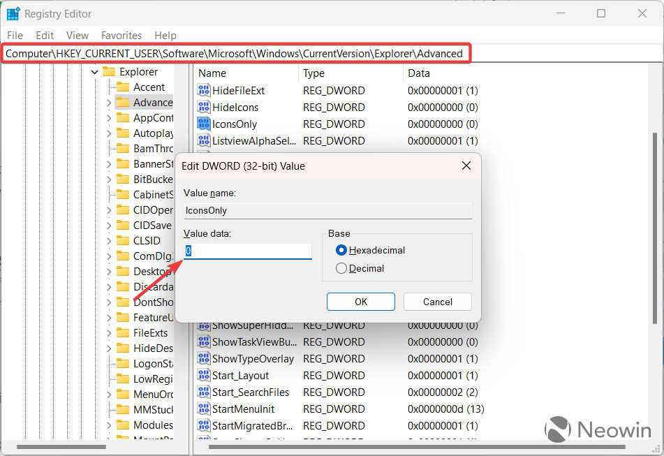 A screenshot of Windows 11s Registry Editor